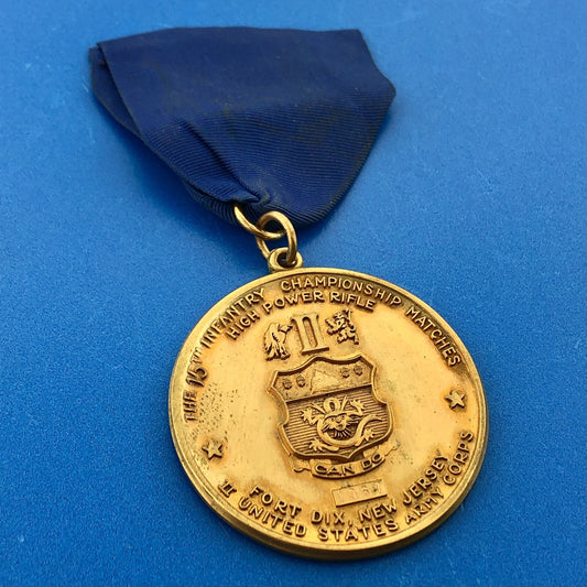 1967 US Army Corps Fort Dix NJ 15th Infantry Championship Matches Award Medal