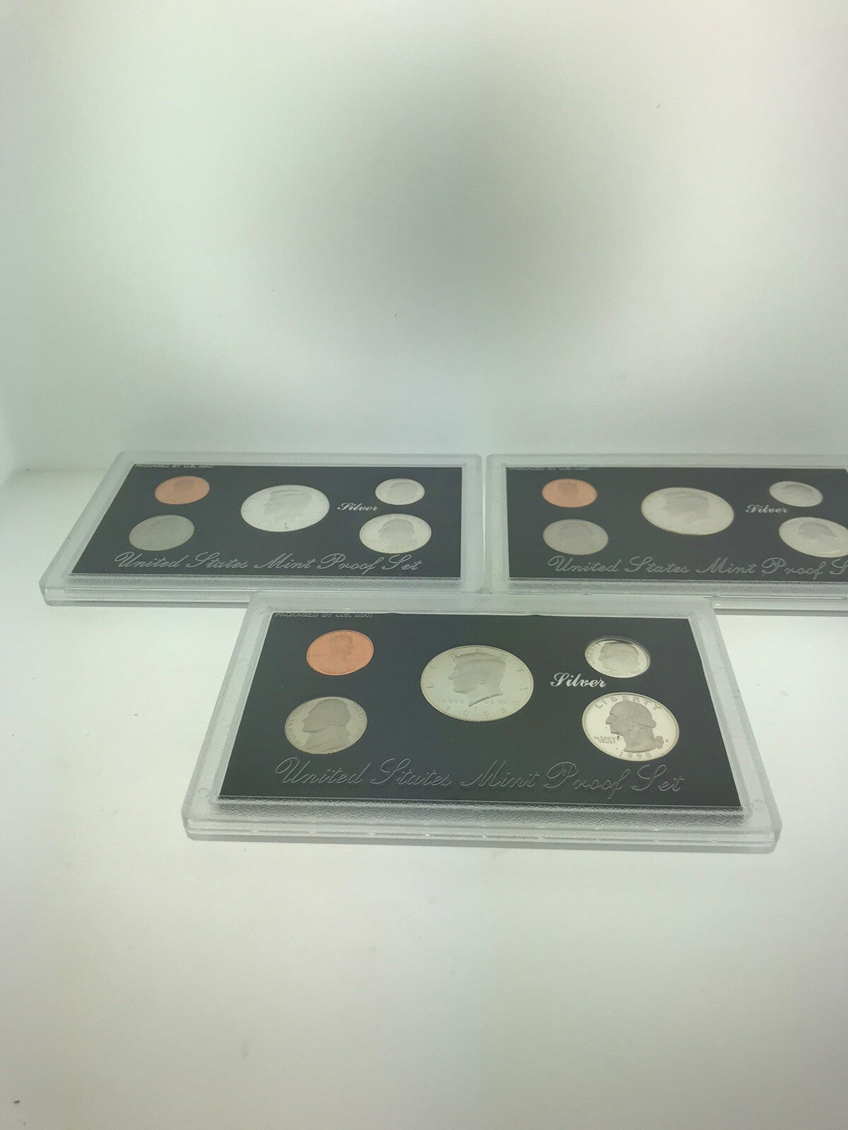 1992 1998 S Lot of United States Silver Proof Three 3 Sets OMP/COA