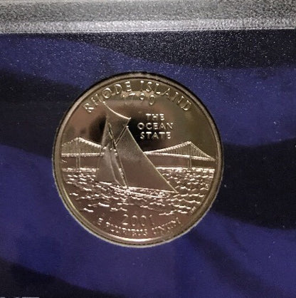 2001 S United States Mint Proof State Quarters Set 5 Coin Clad Set w/ Box/COA