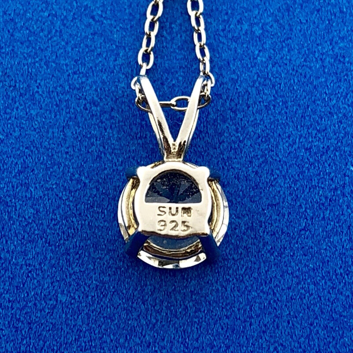 Karizia Spa KA 1772 Sterling Silver 925 White Topaz Solitaire Pendant Necklace