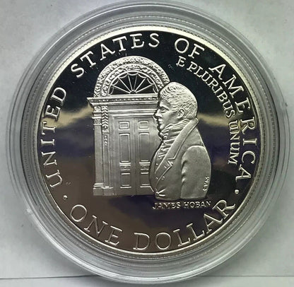 1992 W White House 200th Anniversary Commemorative Proof Silver Dollar OMP/COA