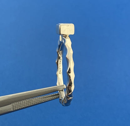 Designer Michael Dawkins Sterling Silver 925 Peridot Stackable Band Ring