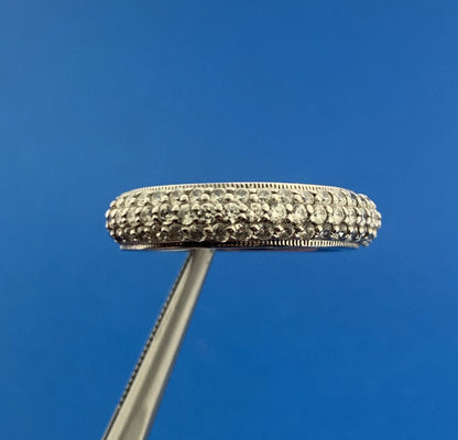 Tacori Sterling Silver Cubic Zirconia CZ Wedding Anniversary Eternity Band Ring