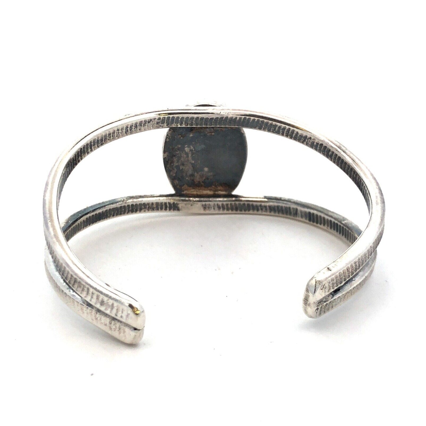 Designer 925 Sterling Silver Heron Crane Bird Sun Oval Open Cuff Bracelet