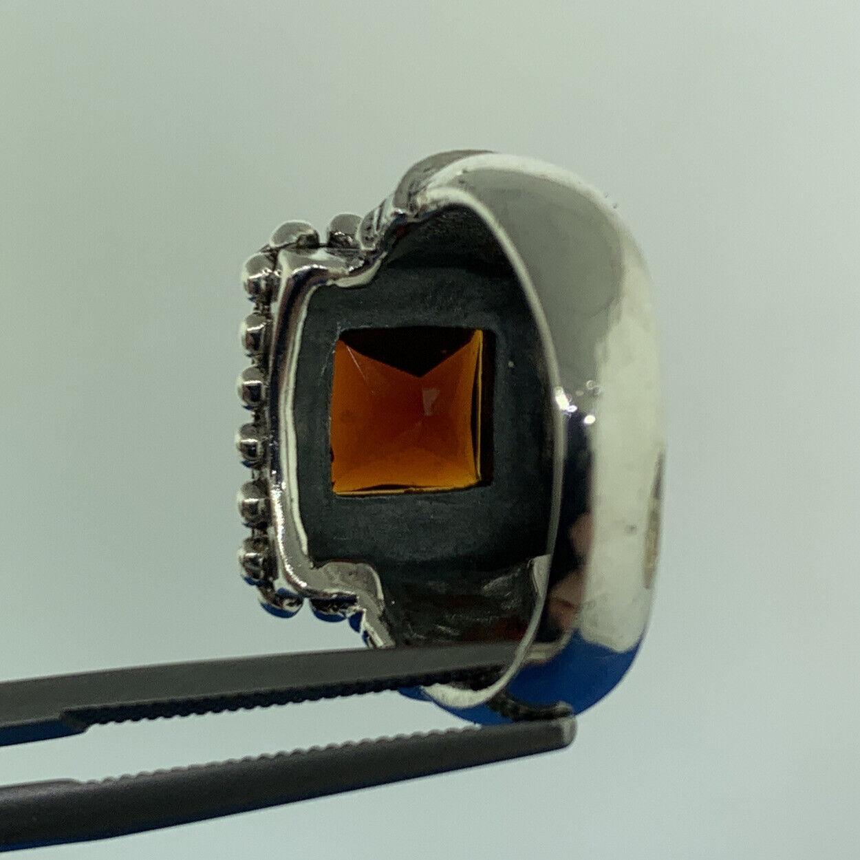 925 Sterling Silver Garnet Marcasite January Birthday Anniversary Ring