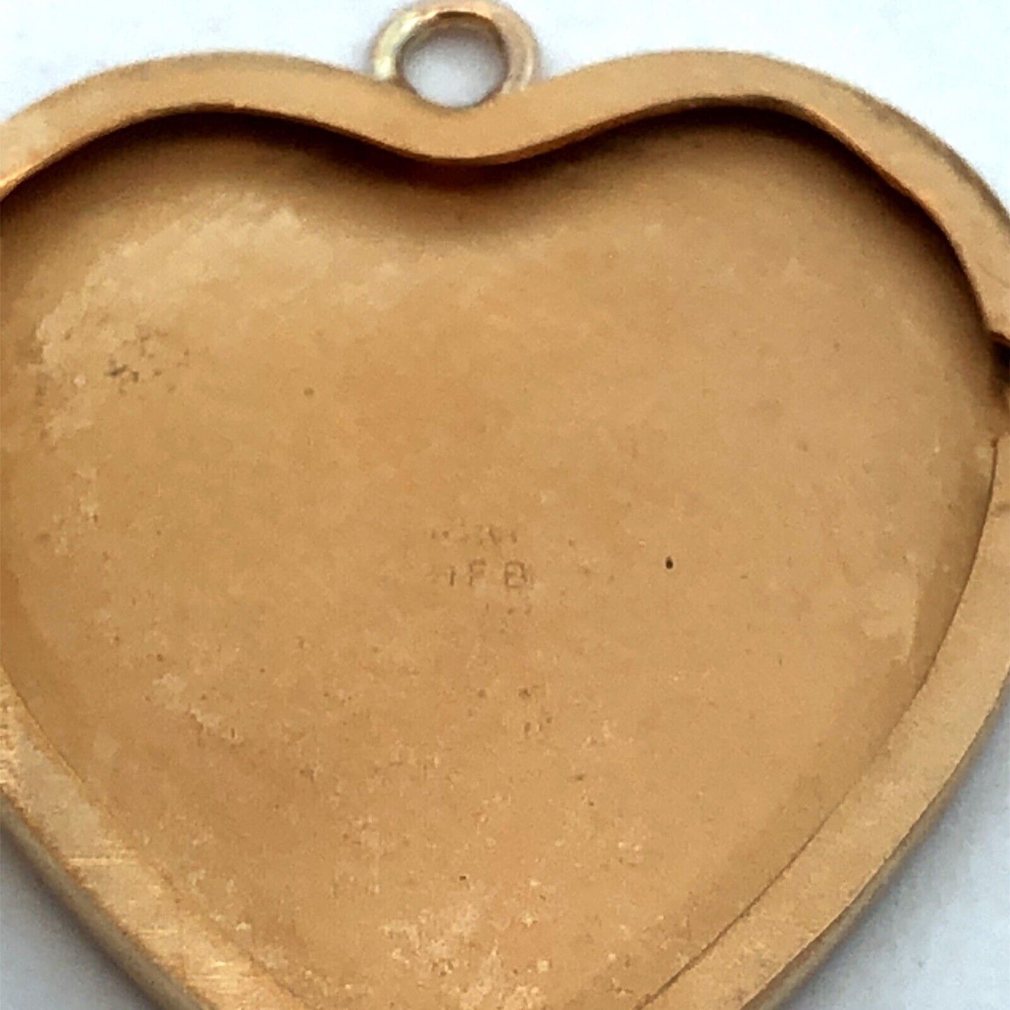 Designer HFB 14K Yellow Gold Engraved Heart Love Picture Locket Pendant