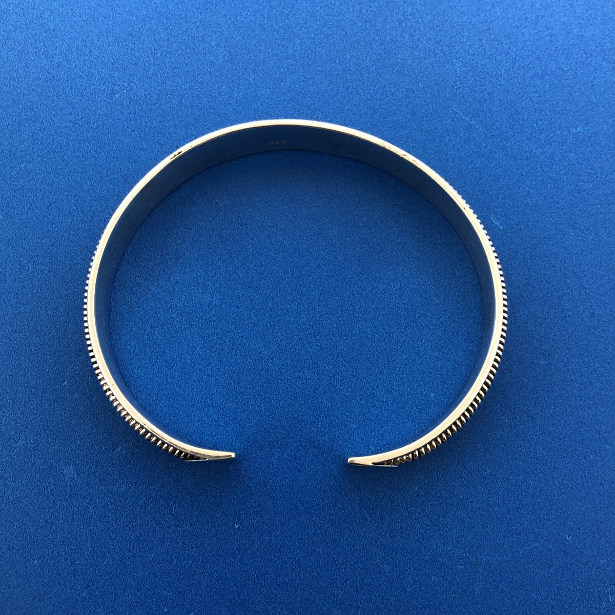 Designer Sterling Silver 925 Ribbed Cable Polished 3D Cuff Bracelet