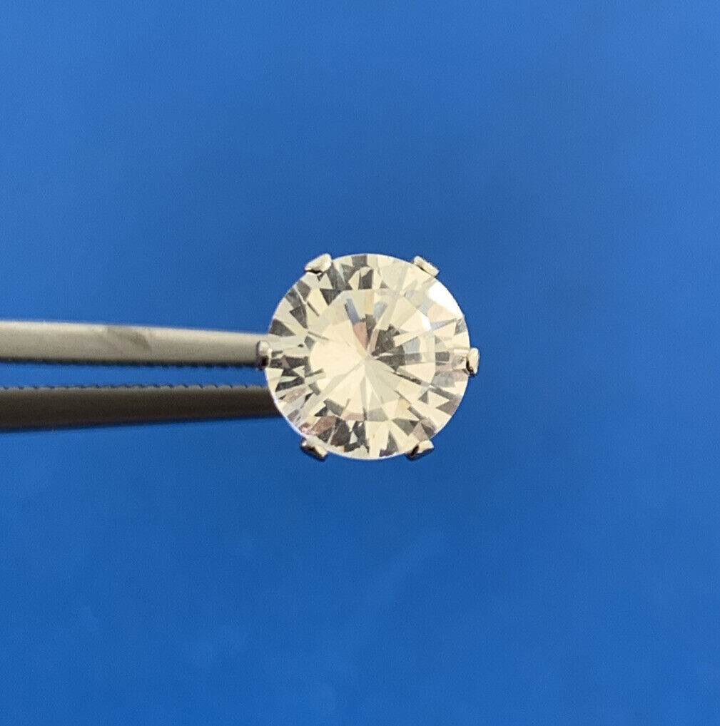 Brilliant Round Cubic Zirconia 925 Sterling Silver Statement Stud Earrings