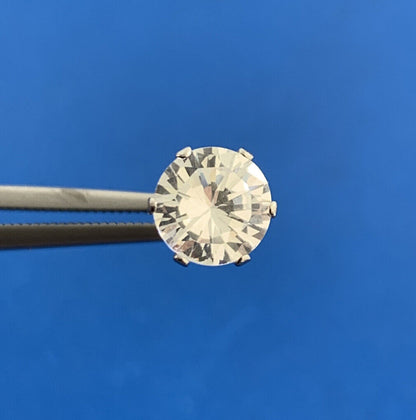 Brilliant Round Cubic Zirconia 925 Sterling Silver Statement Stud Earrings