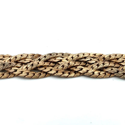 Vintage Krementz Gold Tone 5-Strand Braided Chain Bracelet