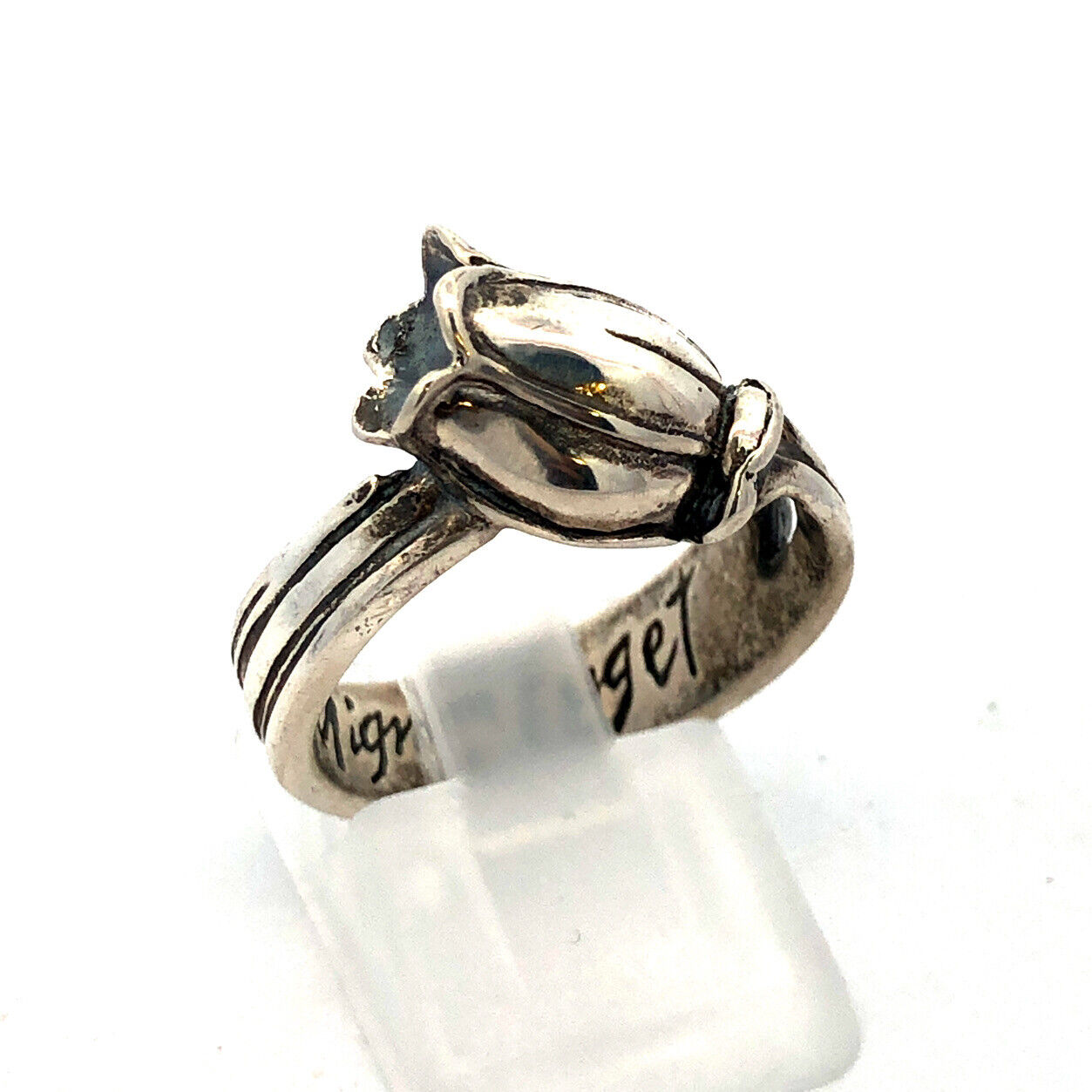 Designer Mignon Faget 925 Sterling Silver Tulips Collection Flower Tulip Ring