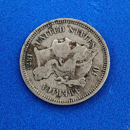 1873 P Nickel Three Cent Piece 3c Better Key Philadelphia Coin Very Good VG