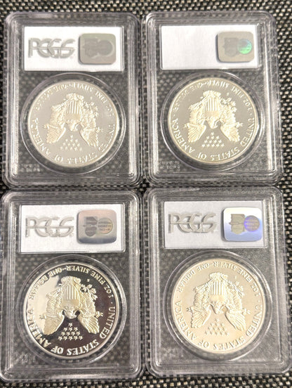 1986-2005 $1 American Silver Eagle 1 oz PF PR69 DCAM UCAM PCGS 20 Coin Set