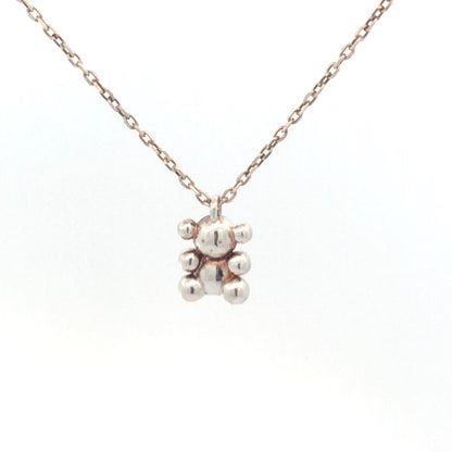 Designer TOUS 925 Sterling Silver Teddy Bear Pendant Chain Necklace