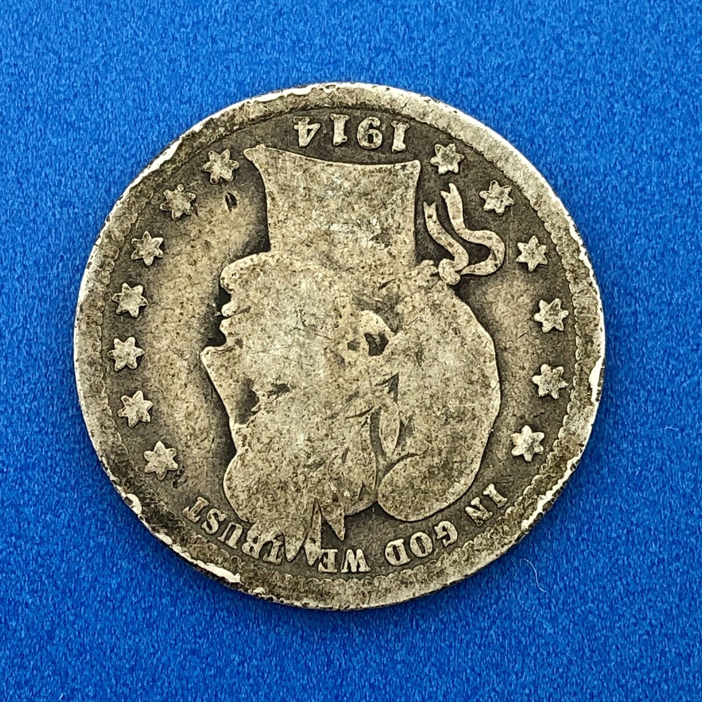 1914 S Silver Barber Quarter $.25 Better Key Date San Francisco Coin Rare Scarce