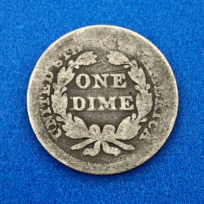 1849 P Seated Liberty Silver Dime 10c Better Key Scarce Rare Philadelphia Coin