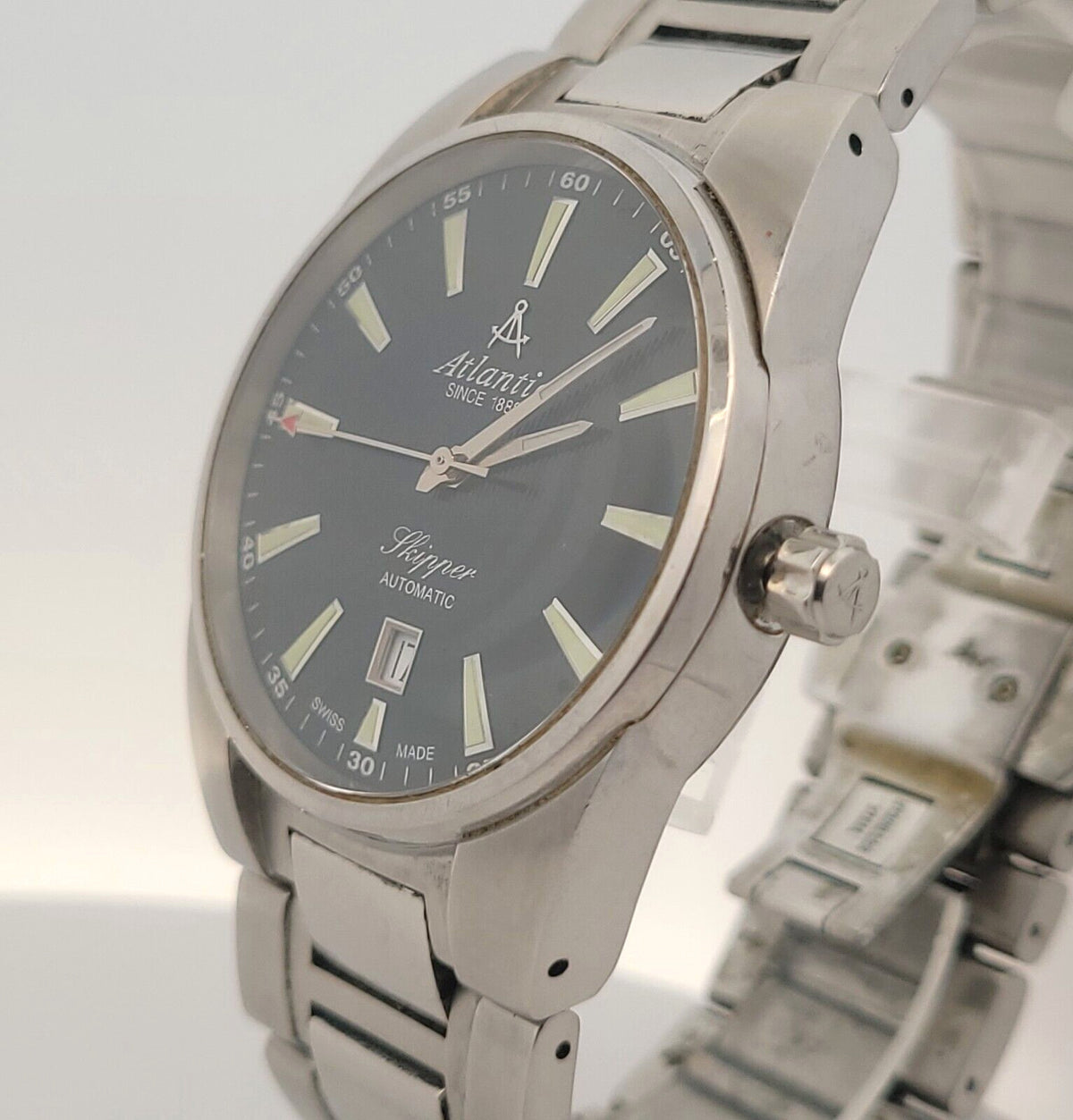 Atlantic Skipper Automatic Stainless Steel 42mm Black Dial Men's Watch 83765