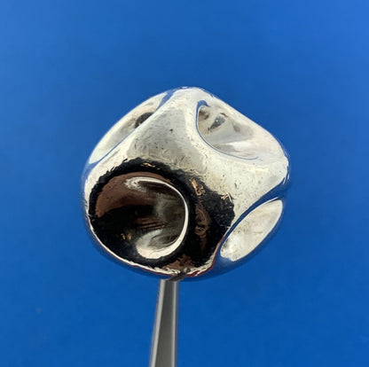 Artisan 925 Sterling Silver Modernist Glob Biker's Chunky Dome Ring