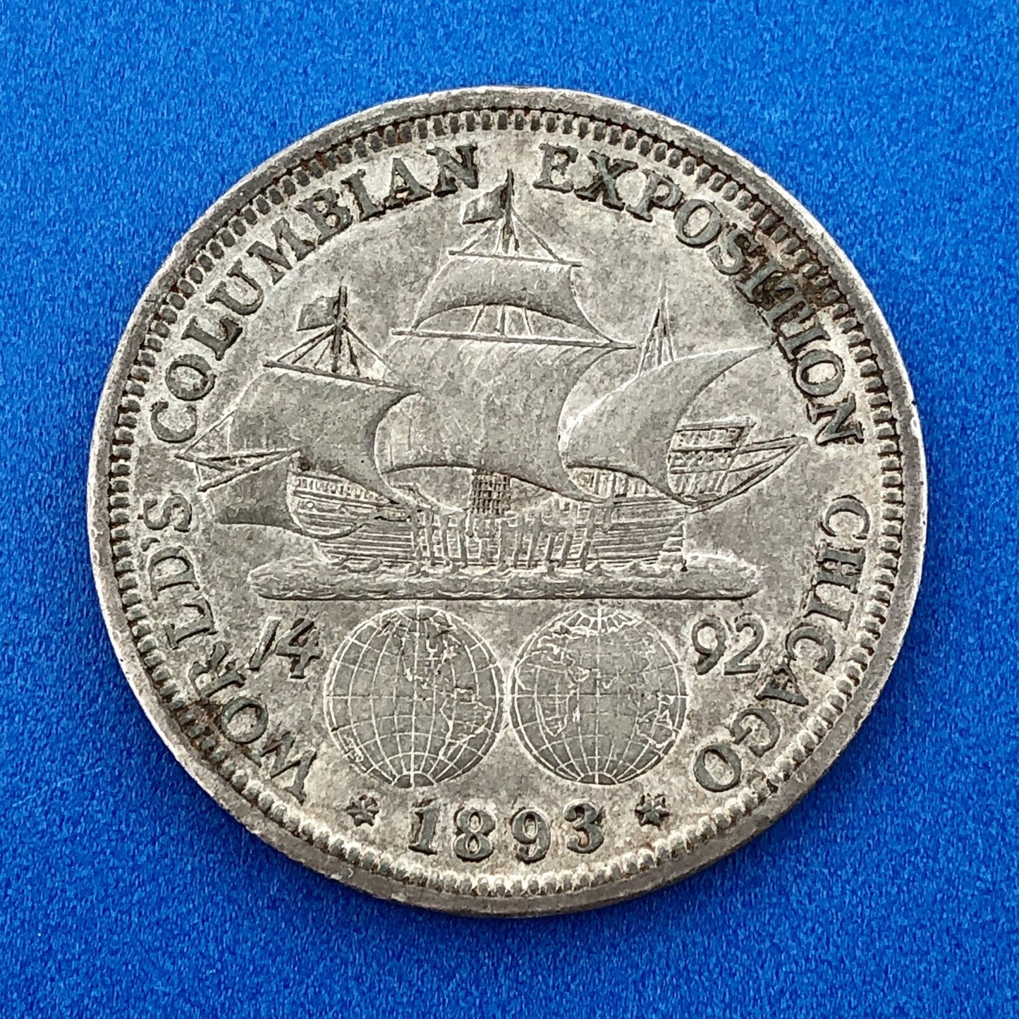 1893 P World's Columbian Exposition Commemorative Silver Half Dollar $.50 Coin