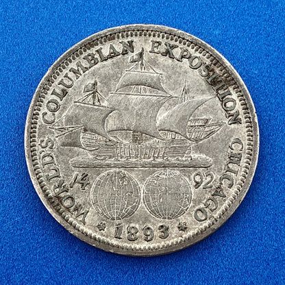 1893 P World's Columbian Exposition Commemorative Silver Half Dollar $.50 Coin
