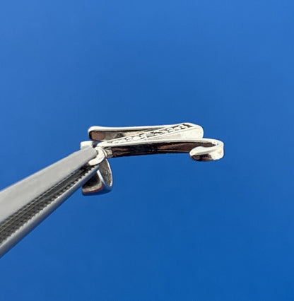 Designer 925 Sterling Silver Diamond N Initial Script Monogram Pendant Charm