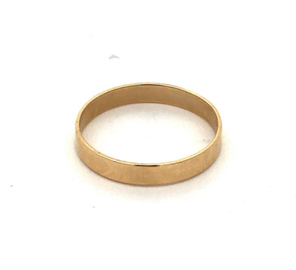 Designer CATBIRD 14K Yellow Gold Polished Flat Wedding Anniversary Band Ring