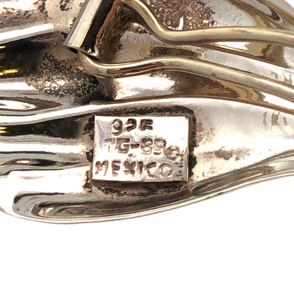 925 Sterling Silver Vintage Taxco TG-89 Mexico Bow Tie Hair Clasp Pin