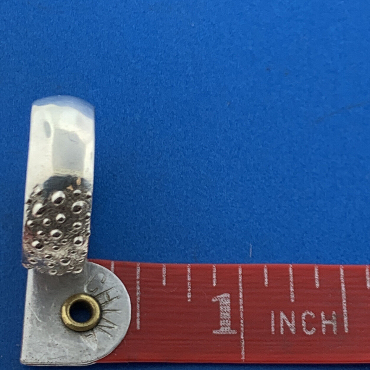 Designer 925 Sterling Silver Textured Bumpy Bead Wide Cigar Band Ring