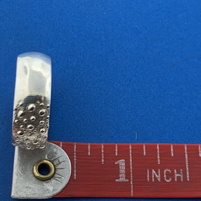 Designer 925 Sterling Silver Textured Bumpy Bead Wide Cigar Band Ring