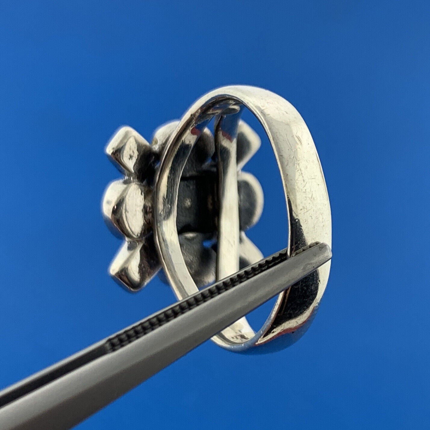 925 Sterling Silver Onyx Lapis Jasper Coral Turquoise Ring