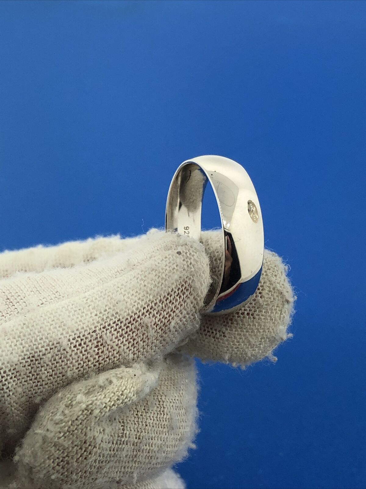 Designer Hallmarked 925 Sterling Silver Unisex Polished Wedding Band Ring Sz 11