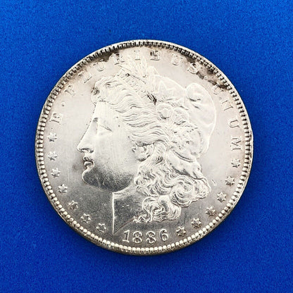 1886 P Morgan Silver Dollar Better Rare Key Philadelphia Mint Coin BU Details
