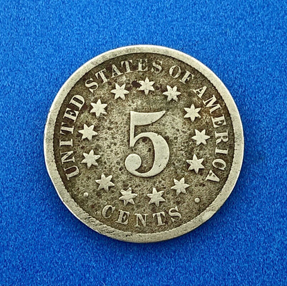 1870 P Shield Nickel 5c Better Key Rare Philadelphia Mint Coin No Rays