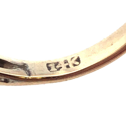 Vintage 14K Yellow Gold Black Star Sapphire White Amethyst Halo Cocktail Ring