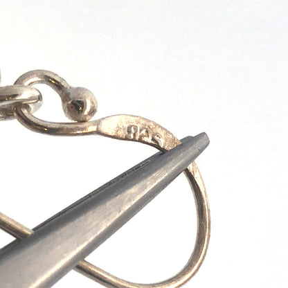 925 Sterling Silver Round Peridot Dangle Hook Earrings