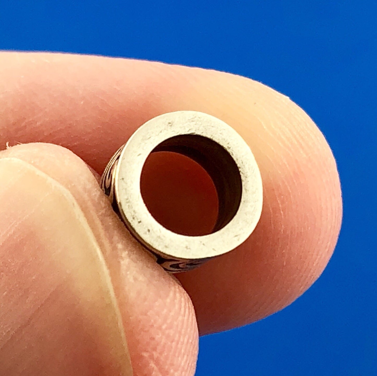 Designer 925 Sterling Silver Itaglio Modernist Swirl Slide Bracelet Spacer Charm