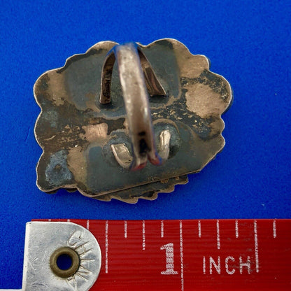 Vintage Native American 925 Sterling Silver Turquoise Statement Finger Ring