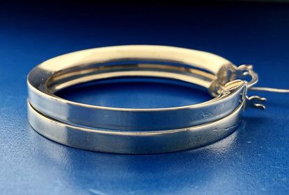 Designer AK Turkey Sterling Silver 925 Polished 3D Statement Hoop Earrings