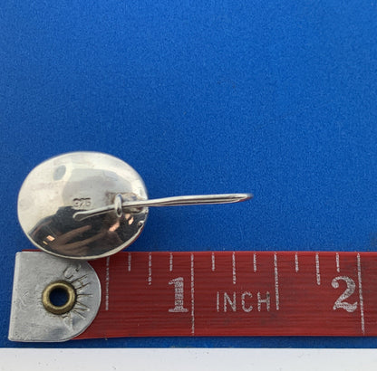 925 Sterling Silver Oval Blue Cubic Zirconia CZ Dangle Slide Earrings