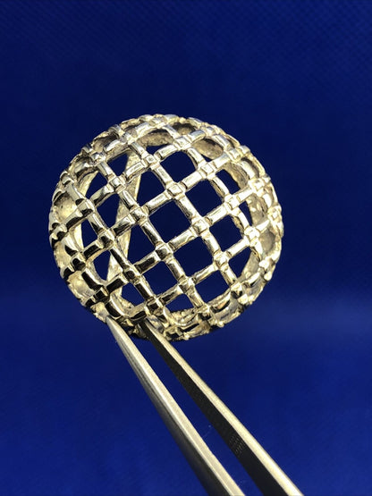 Designer 925 Sterling Silver Round Basket Weave Criss Cross Dome Stud Earrings