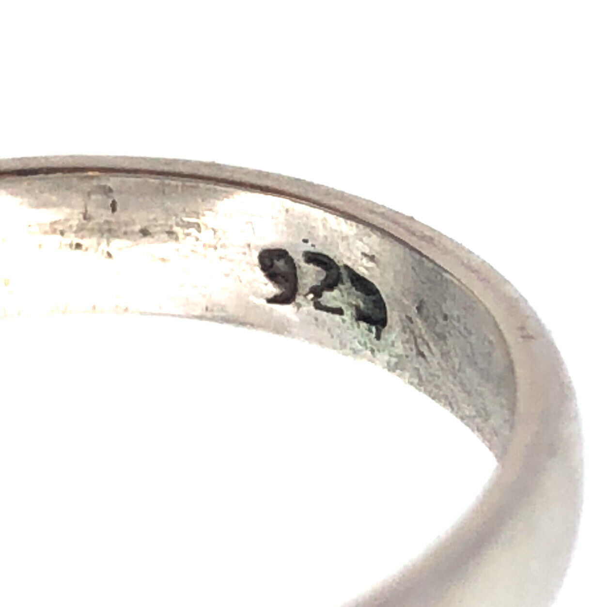 Vintage 925 Sterling Silver Oval Green Labradorite Cabochon Statement Ring