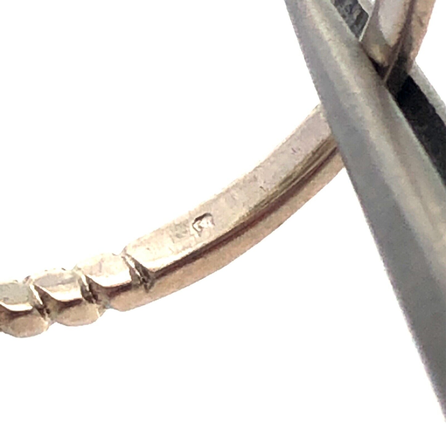 Designer A 925 Sterling Silver Round Diamond Pave Rectangle Anniversary Ring