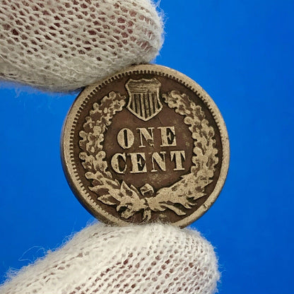 1863 P 1 Cent Indian Head Cent with Shield Better Key Date Copper-Nickel Coin