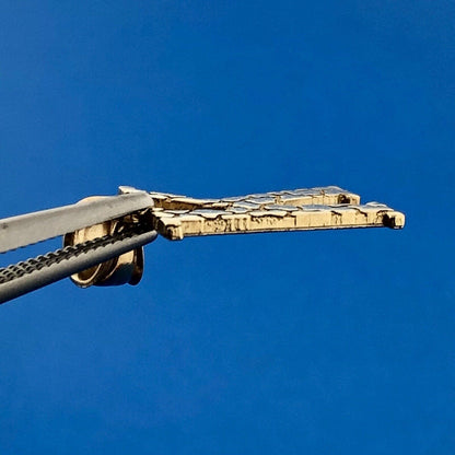 Gorgeous 10k Yellow Gold Textured Alphabet Initial Letter K Dangle Pendant