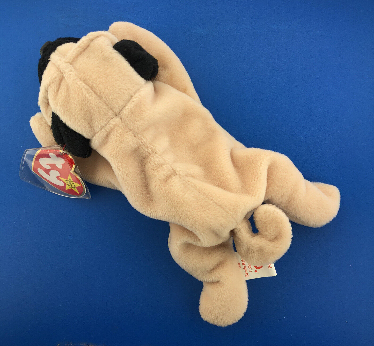 1996 TY Beanie Baby Pugsly The Pug Dog Near Mint Condition Retired - 4106