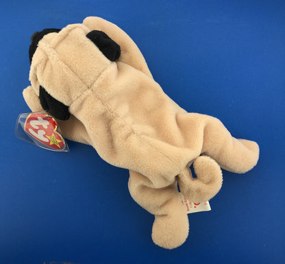 1996 TY Beanie Baby Pugsly The Pug Dog Near Mint Condition Retired - 4106