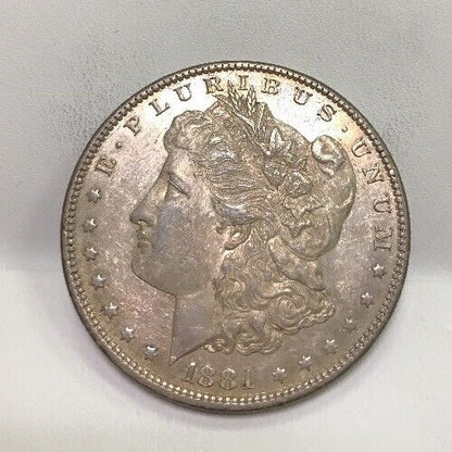 1881 O Silver Morgan Dollar U.S Coinage Key Better Date New Orleans Mint Toned