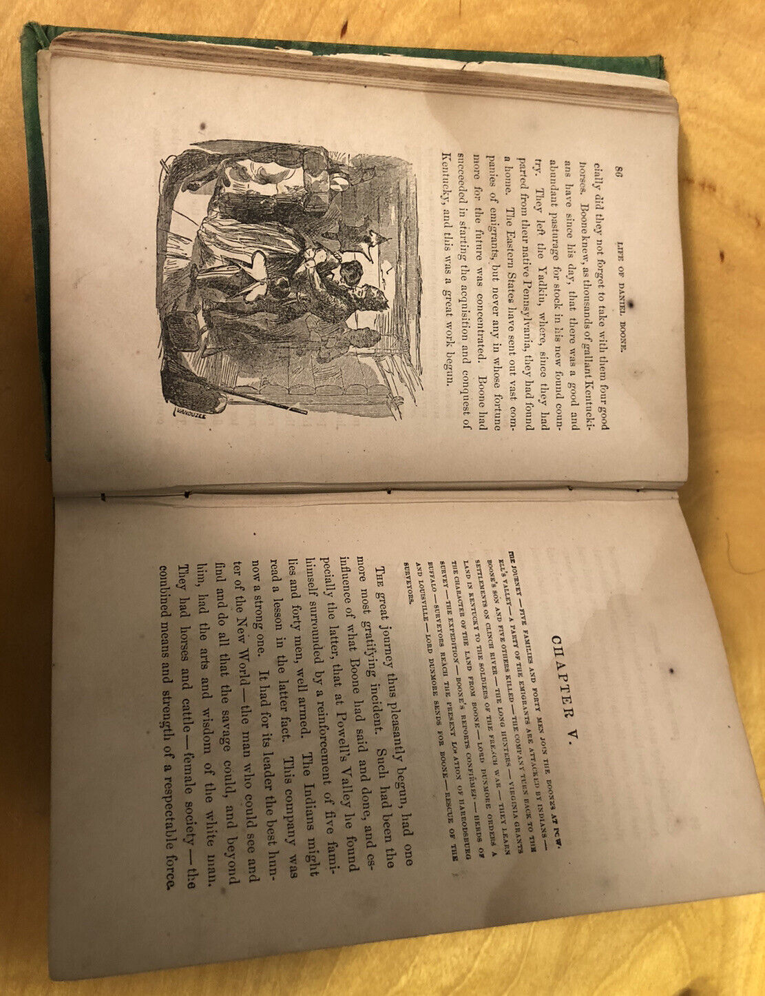 1876 Daniel Boone And The Hunters Of Kentucky, W. H. Bogart Antique Book