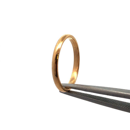 Designer BAB 10K Yellow Gold Childs Simple Stackable Pinky Band Ring