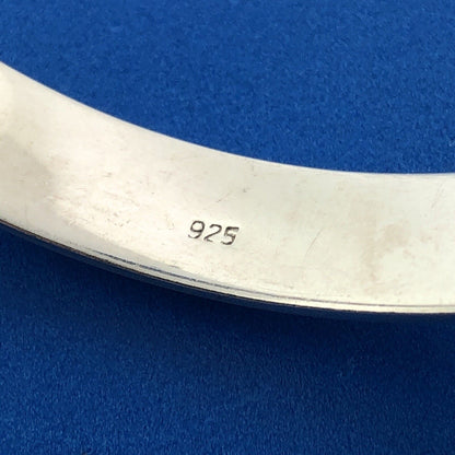 Designer Sterling Silver 925 Ribbed Cable Polished 3D Cuff Bracelet